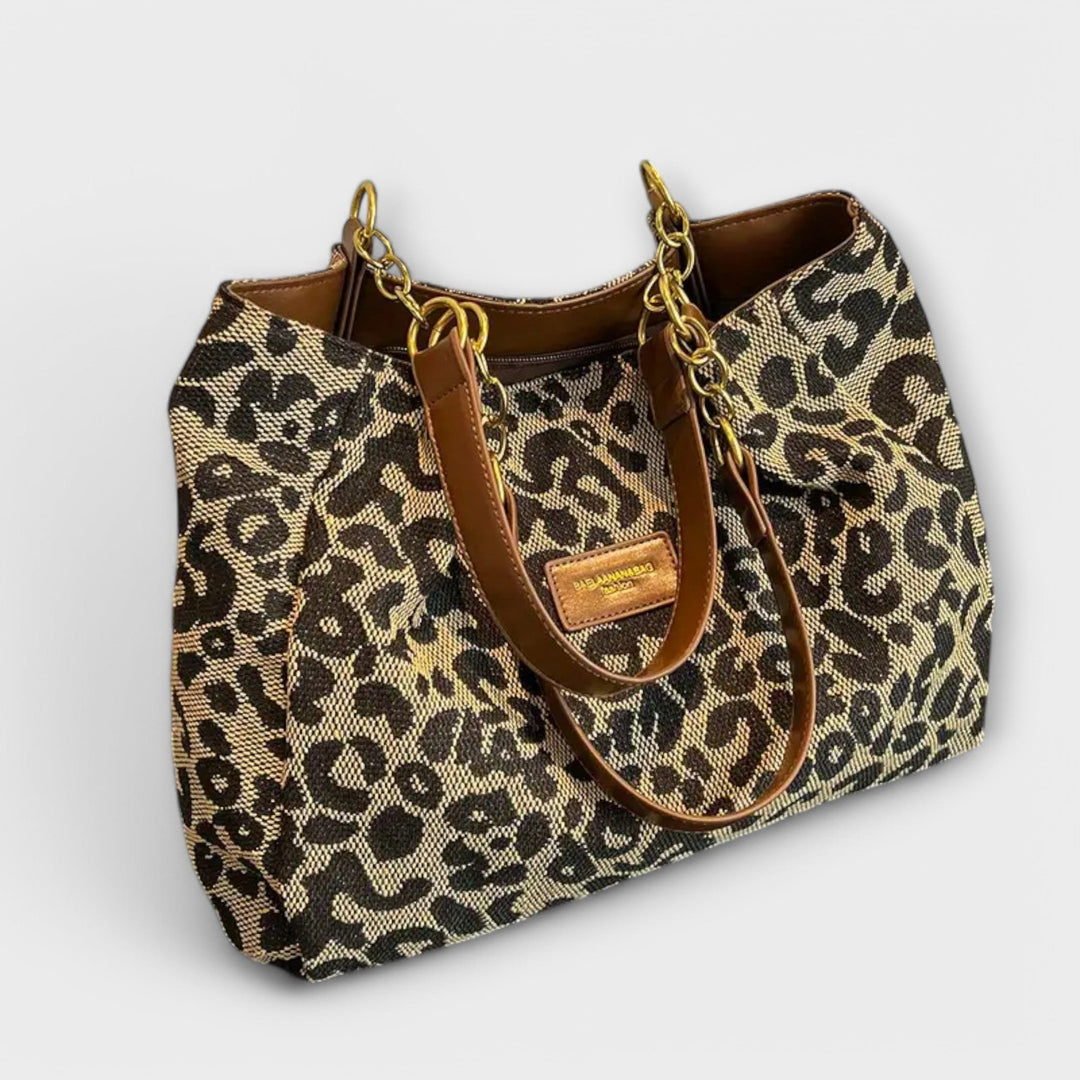 Lone | Leopard Print Canvas Tote